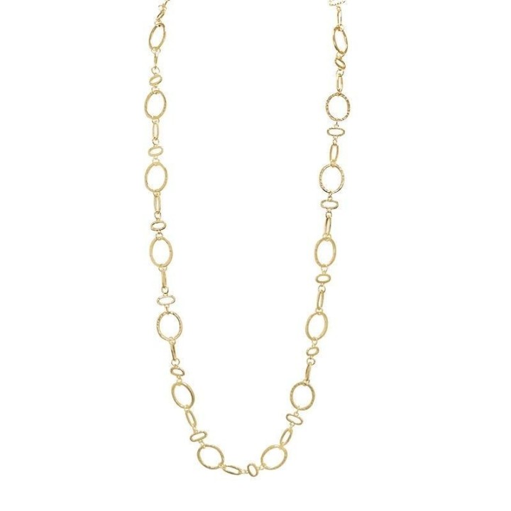 Collana Bijoux Lunga a Catena Martellata
