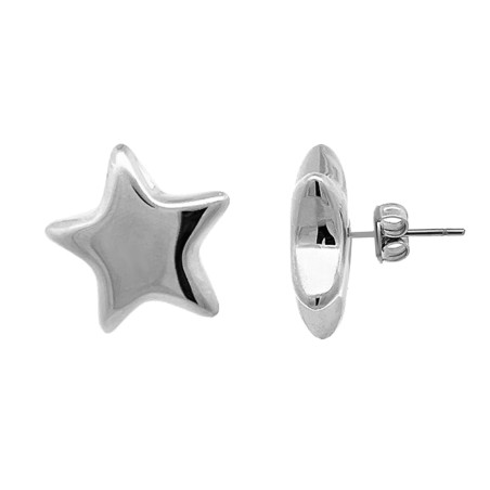 Bottone Bombato Stella Acciaio 316L 20 mm