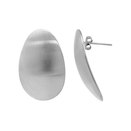 Bottone Ovale Satinato Acciaio 316L