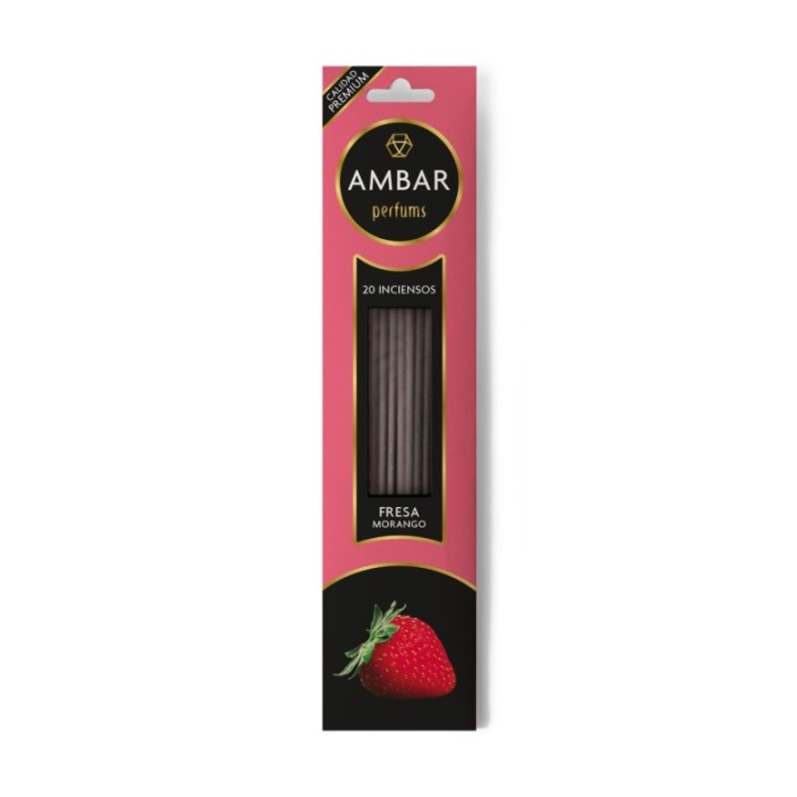 Incensi alla Fragola [AMBAR] Bastoncini Profumati Naturali 100%