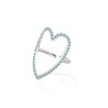 Anello Regolabile Cuore con Strass Tiffany Acciaio