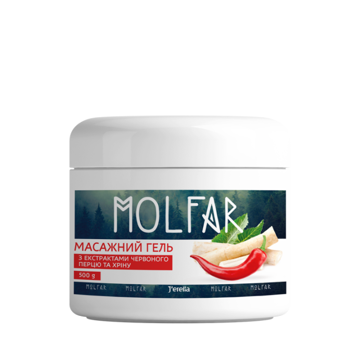 Gel da Massaggio con Estratto di PEPE ROSSO e RAFANO [500ml] MOLFAR by Jerelia