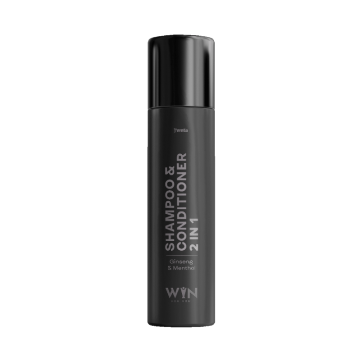 Shampoo-Balsamo 2 in 1 Uomo con Estratto di GINSENG e MENTOLO 'WIN' Jerelia
