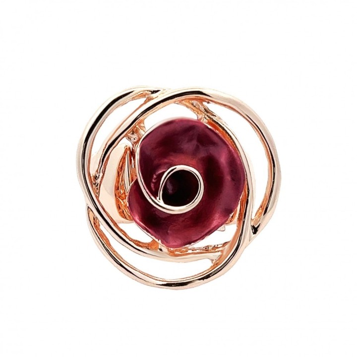 Anello Bijoux Elastico Rosa Porpora Smaltato