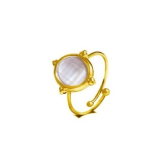 Anello Argentato con Madreperla