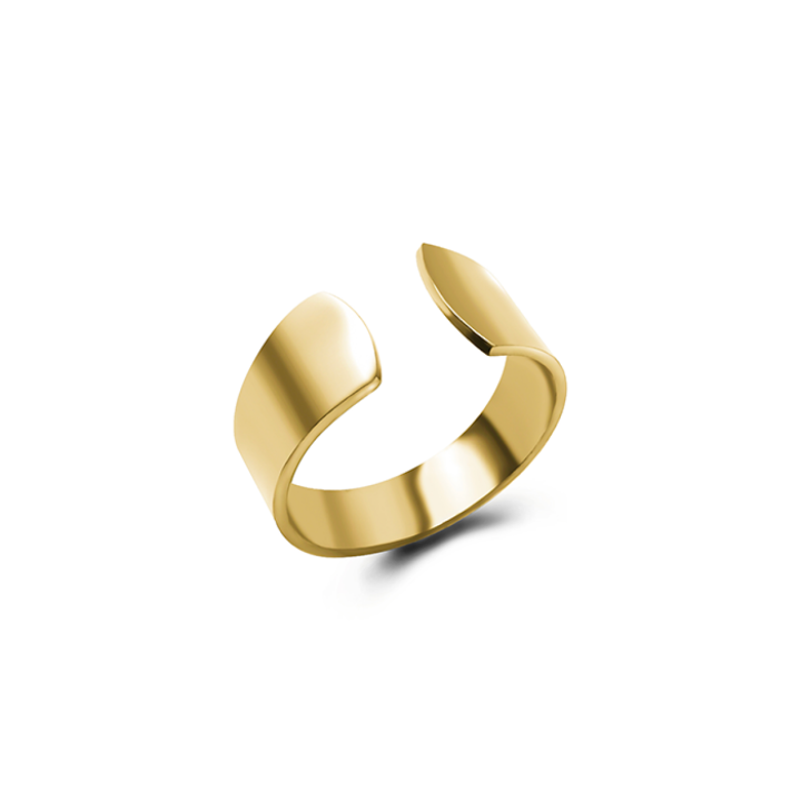 Anello Oro Giallo Regolabile A Fascia