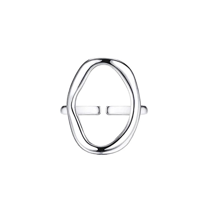 Anello Argento a Forma Liquida Regolabile