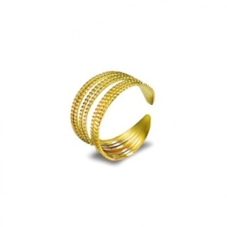 Anello Oro Giallo Multilinea 319