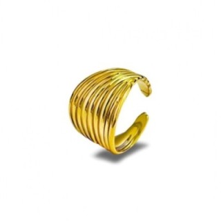 Anello Oro Giallo Multilinea 317