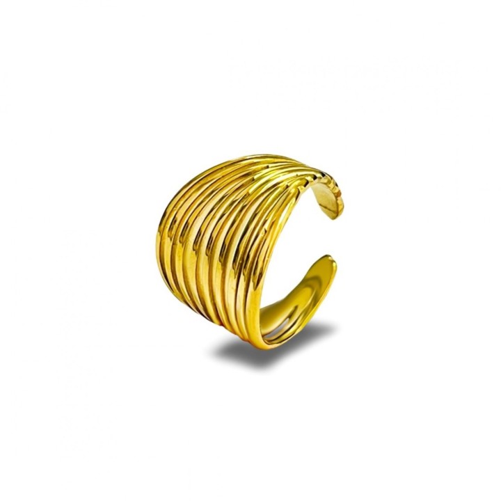 Anello Oro Giallo Multilinea 317