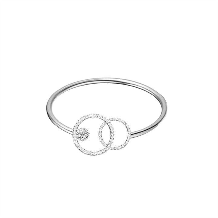 Anello Sottile Acciaio Silver Regolabile Infinito