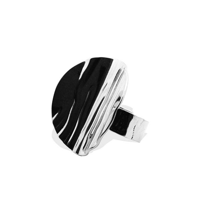 Anello Acciaio Silver Onde Marine