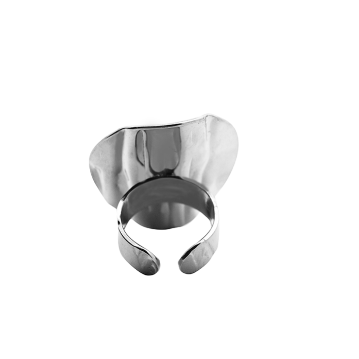 Anello Acciaio Silver Onde Marine