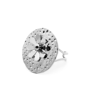 Anello Acciaio Silver Margherita Regolabile