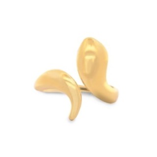 Anello Regolabile 'Víbora' Placcato Oro Giallo Modello Chunky Drop