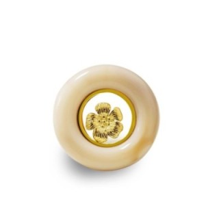 Anello Statement 'Barock' Placcato Oro Giallo e Resina Crema