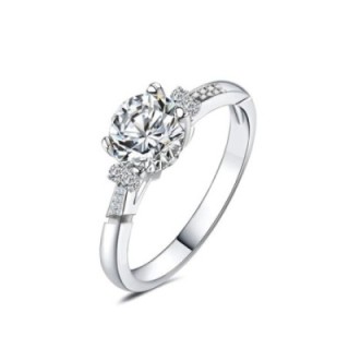 Anello di Fidanzamento Regolabile SOLITARIO Acciaio Silver 316L con Design Essenziale
