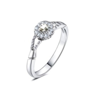 Anello di Fidanzamento Regolabile  Acciaio Silver 316L con Gambo a Torciglione