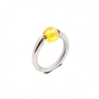 Anello con Pallina Rotante Gold