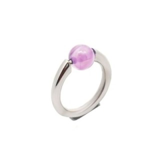 Anello con Pallina Rotante Viola