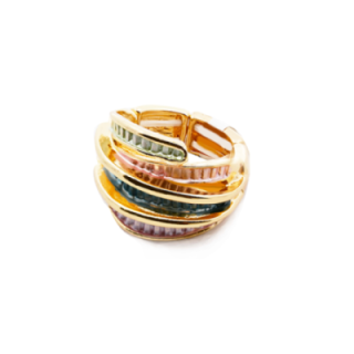 Anello Elastico RGX Smaltato Multicolore
