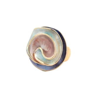 Anello Elastico GEOR Smaltato Blu