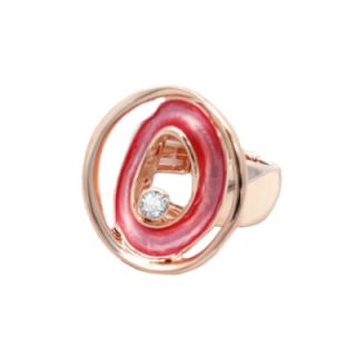 Anello Elastico RAEL Smaltato Rosa