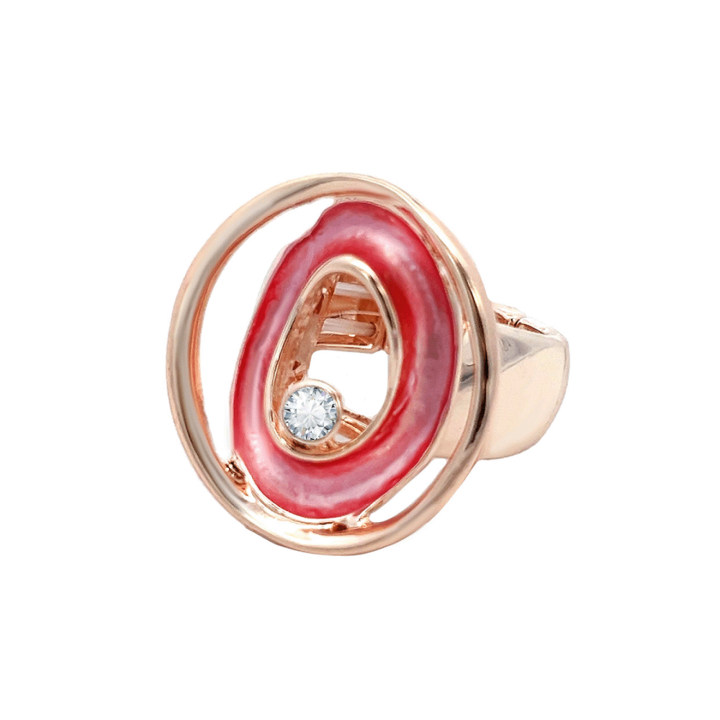 Anello Elastico RAEL Smaltato Rosa