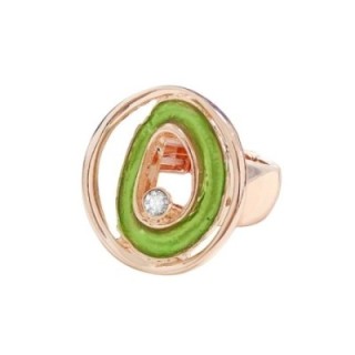 Anello Elastico RAEL Smaltato Verde