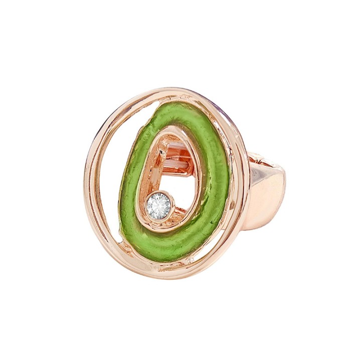 Anello Elastico RAEL Smaltato Verde