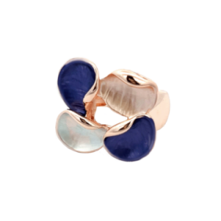 Anello Elastico Smaltato Blu