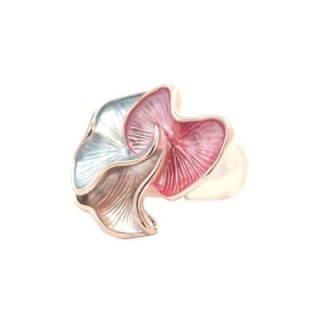 Anello Elastico CRIS Smaltato Rosa