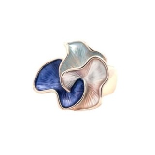 Anello Elastico CRIS Smaltato Blu