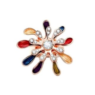 Anello Elastico Fiore Smaltato Multicolor