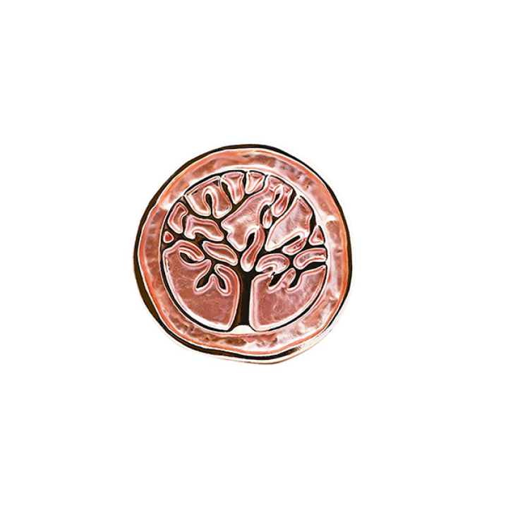 Anello Albero Della Vita Smaltato Rosa