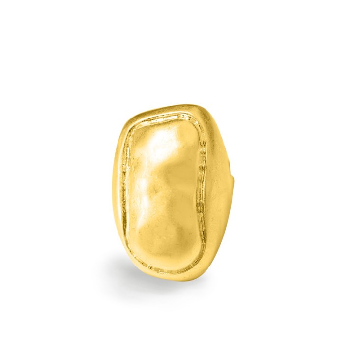 Grande Anello Elastico Oro Giallo Irregolare