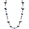 Collana Bijoux Lunga Pietre Cristalli Blu