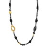Collana Bijoux Lunga Kenya Pietre Cristalli Neri