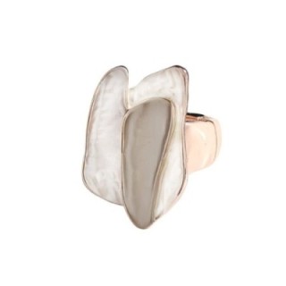 Anello Elastico Scudo Smaltato Beige