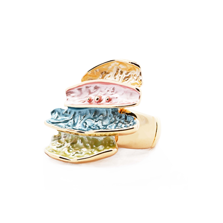 Anello Elastico Multistrato Smaltato Multicolore