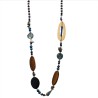 Collana Bijoux Lunga Tanzania Pietre Cristalli Blu