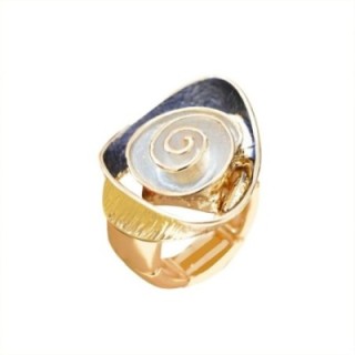 Anello Elastico Fiore Smaltato Z3 Blu