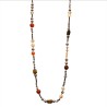 Collana Bijoux Lunga Etiopia Pietre Cristalli Marroni