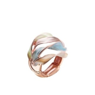 Anello Elastico A Striscia Ondulata Smaltata Fantasy