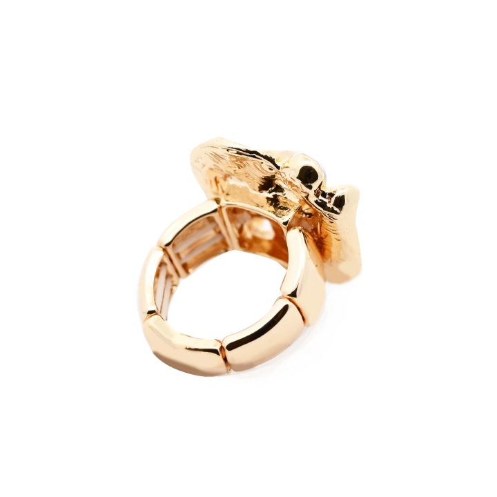 Anello Elastico Smaltato Multicolore con Strass E Pietre