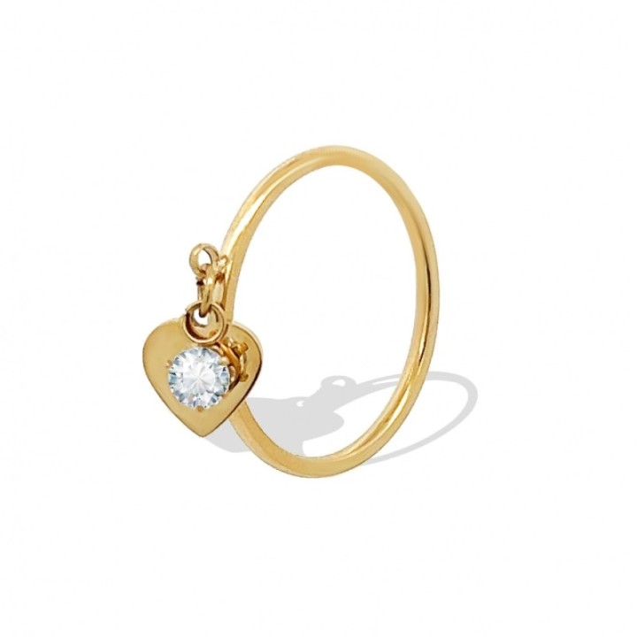 Anello con Cuore E Zircone