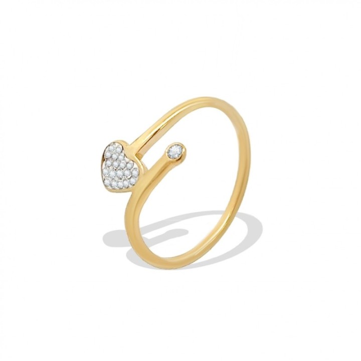 Anello con Cuore E Strass