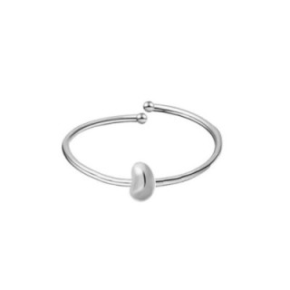 Anello Sottile Regolabile Acciaio Silver 316L Fagiolino