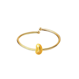 Anello Sottile Regolabile Placcato Oro Giallo Fagiolino