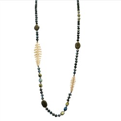 Collana Perline Lunga Lisca...